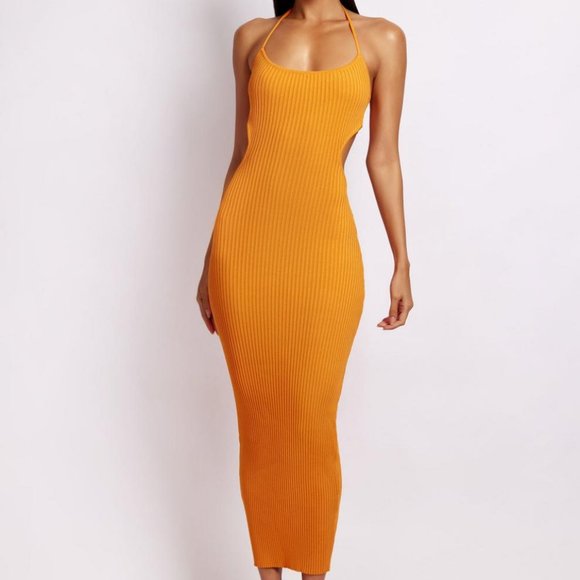 Meshki Morgan Halter Midi Knit Dress - Picture 2 of 5